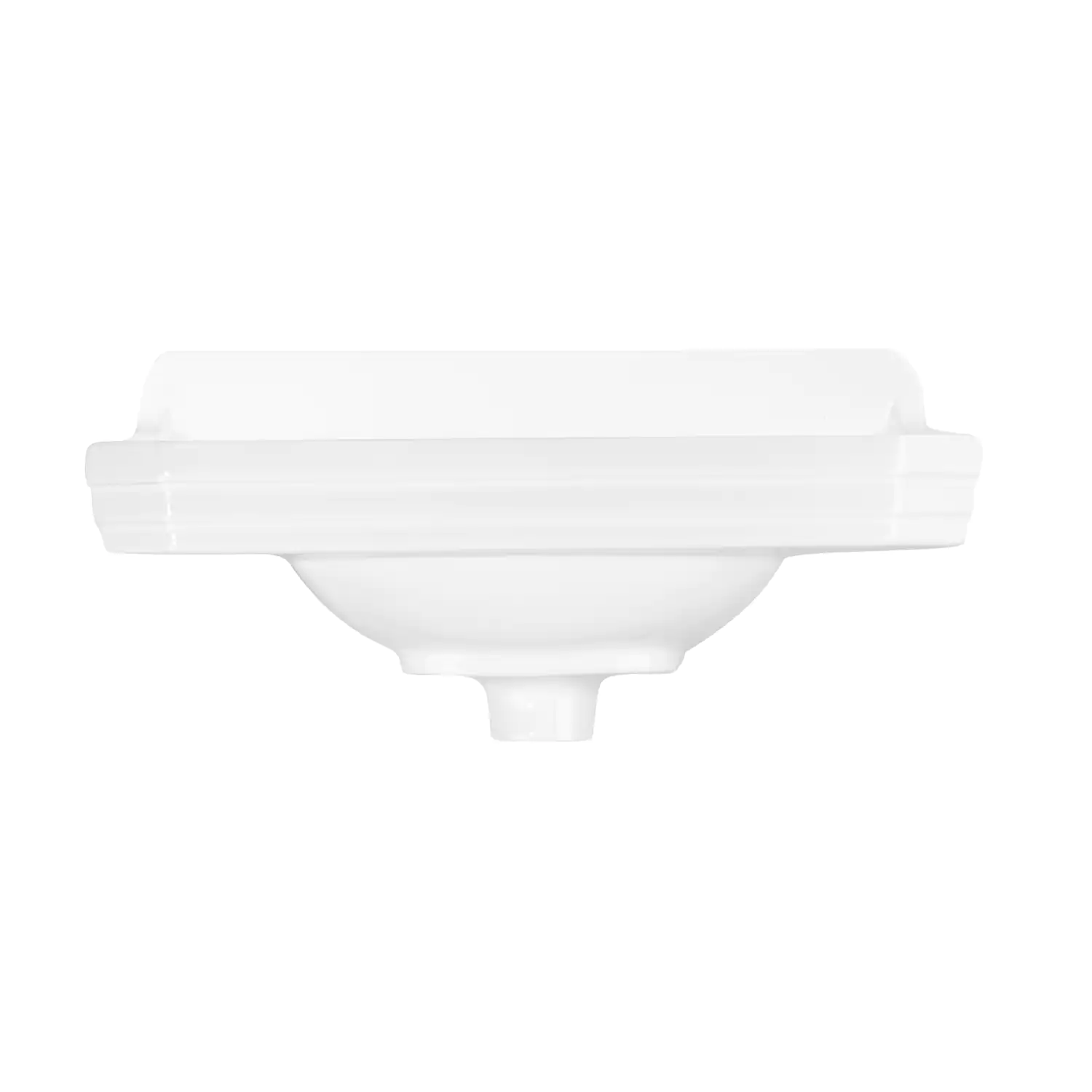 cupc wall-mount sink white rectangle 51 cm edwardian wall hung basin with overflow and faucet hole